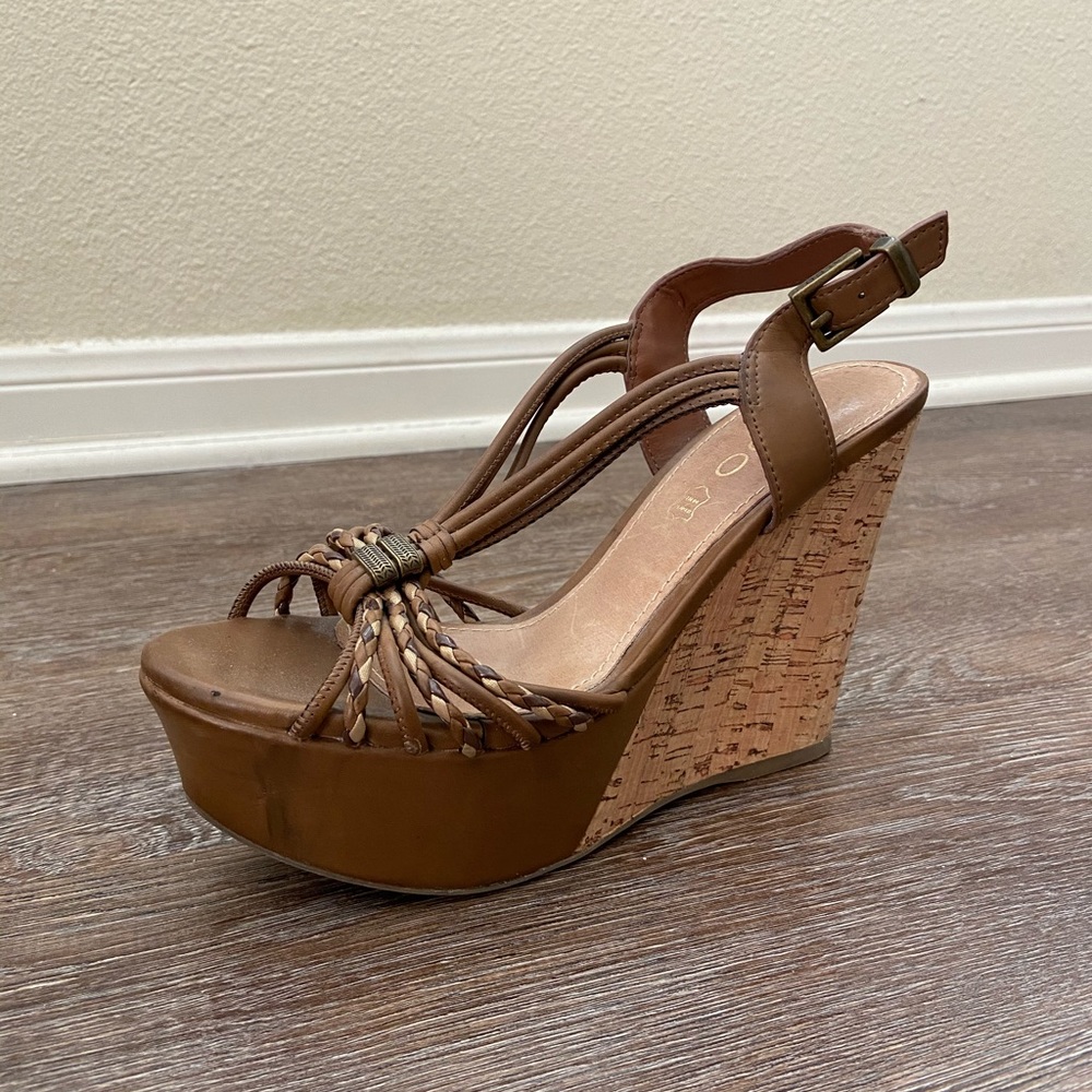 Aldo Leather Cork Wedges